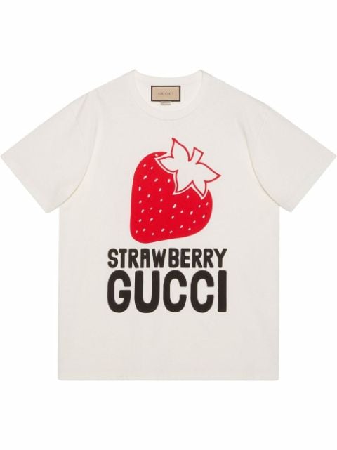 Gucci 스트로베리 구찌 오가닉 코튼 티셔츠