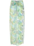 Amir Slama palm leaf print skirt - Green