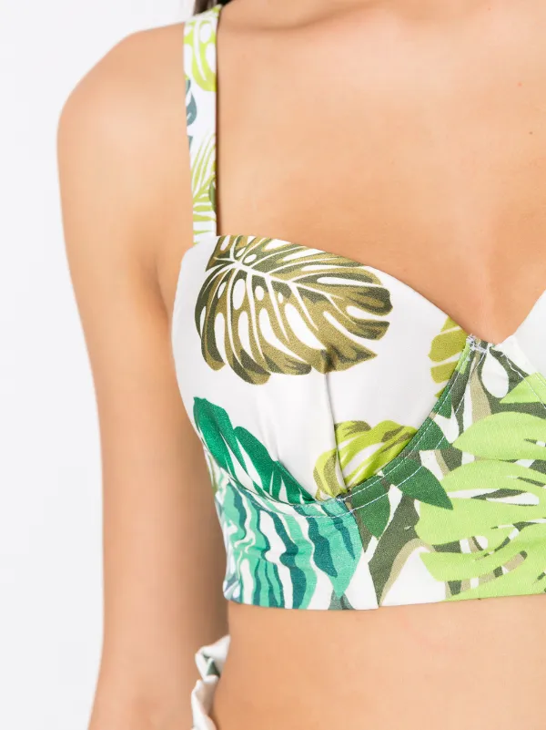 Palm leaf cheap bikini top