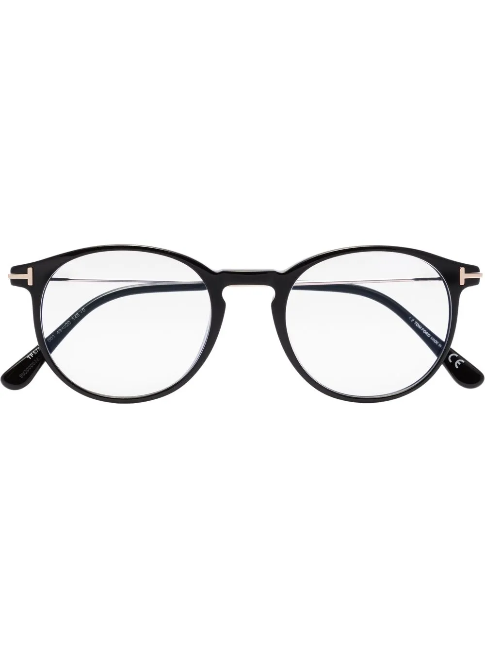 

TOM FORD Eyewear lentes Optical con armazón redonda - Negro