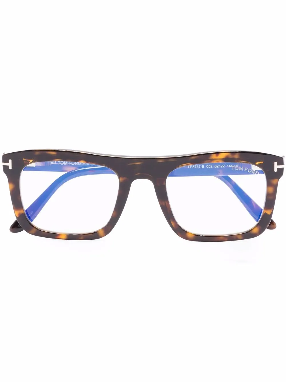 

TOM FORD Eyewear printed square-frame glasses - Brown