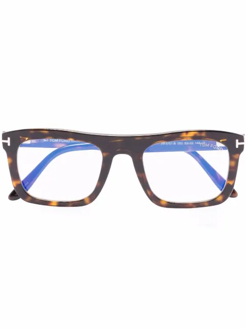 Tom Ford Eyewear نظارة بإطار مربع وطبعة