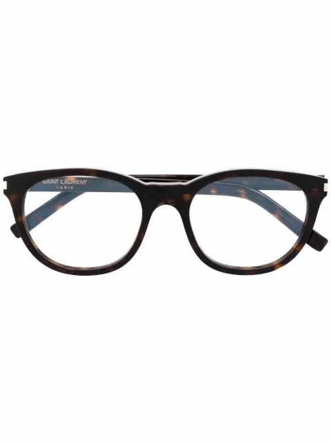 Saint Laurent Eyewear tortoise shell round frame glasses 