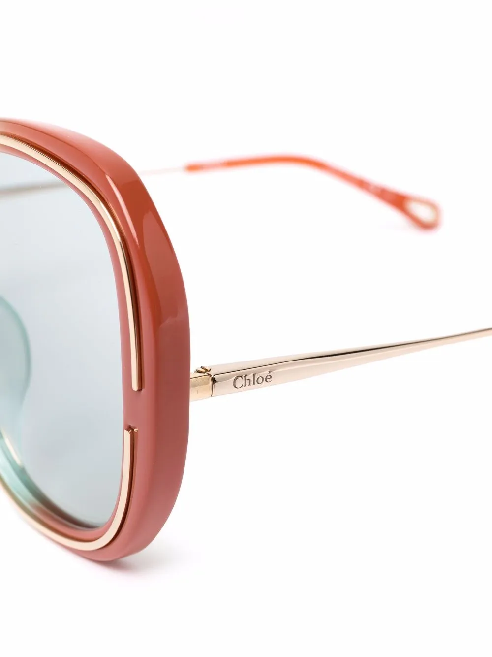 фото Chloé eyewear солнцезащитные очки в массивной оправе