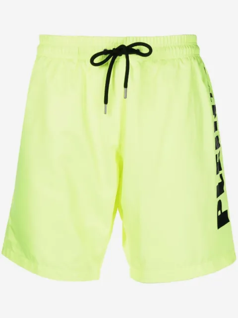 Philipp Plein shorts de playa con logo estampado
