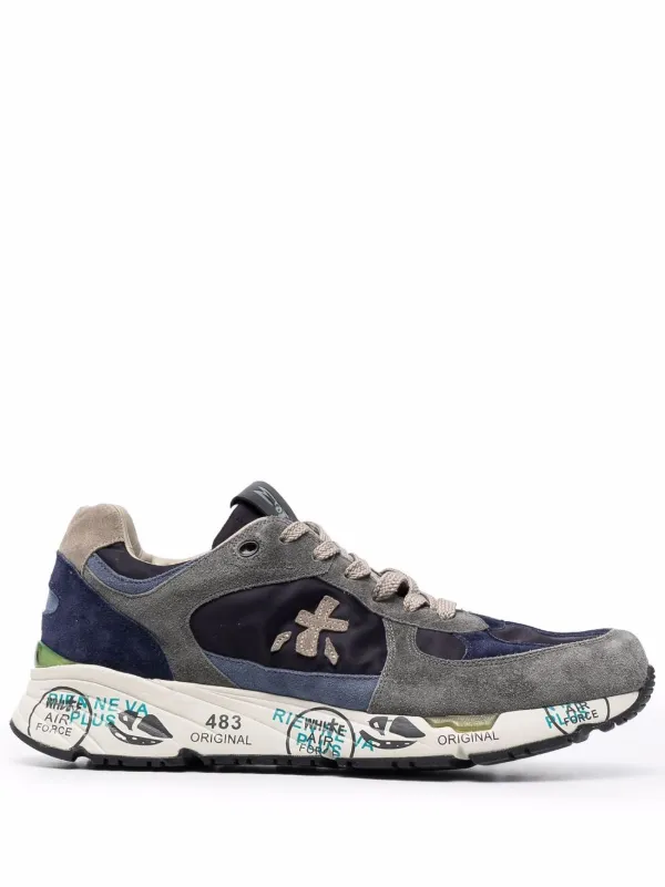 Premiata Mase colour-block Panelled Leather Sneakers - Farfetch