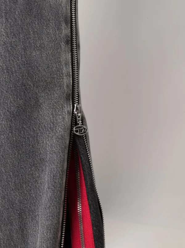 Diesel Zip Detail Wide Leg Jeans - Farfetch