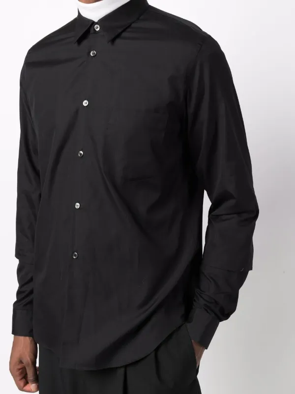 Black Comme Des Garçons long-sleeve button-fastening Shirt - Farfetch