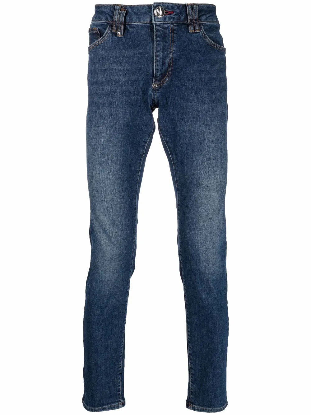 

Philipp Plein jeans slim con tiro medio - Azul