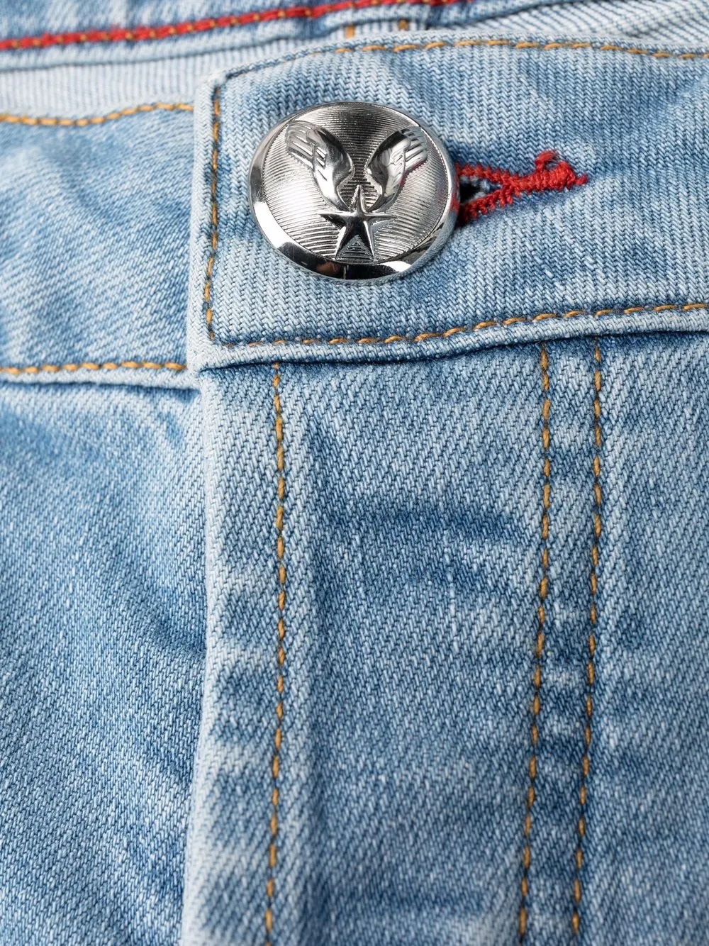 Logo-Print Straight-Leg Jeans