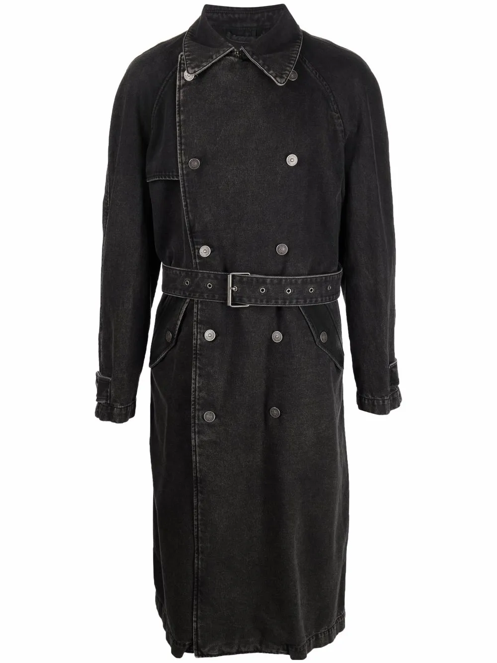 Diesel double-breasted Denim Trench Coat - Farfetch