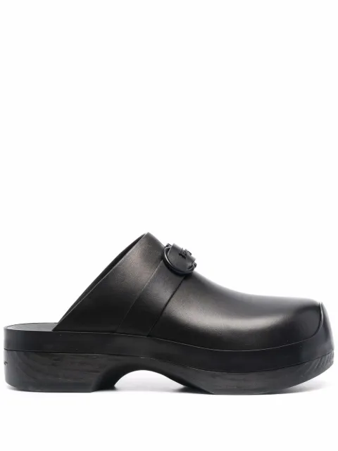 Ferragamo Gancini ornament clogs