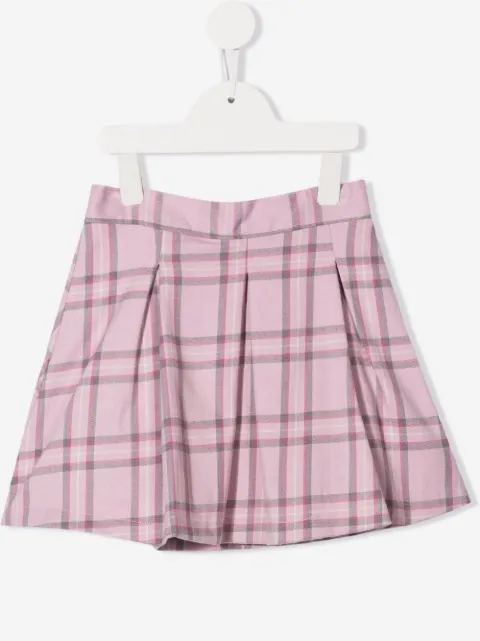 Siola check-pattern flared skirt