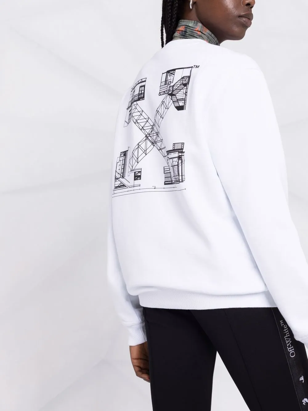 фото Off-white толстовка с принтом palace arrow