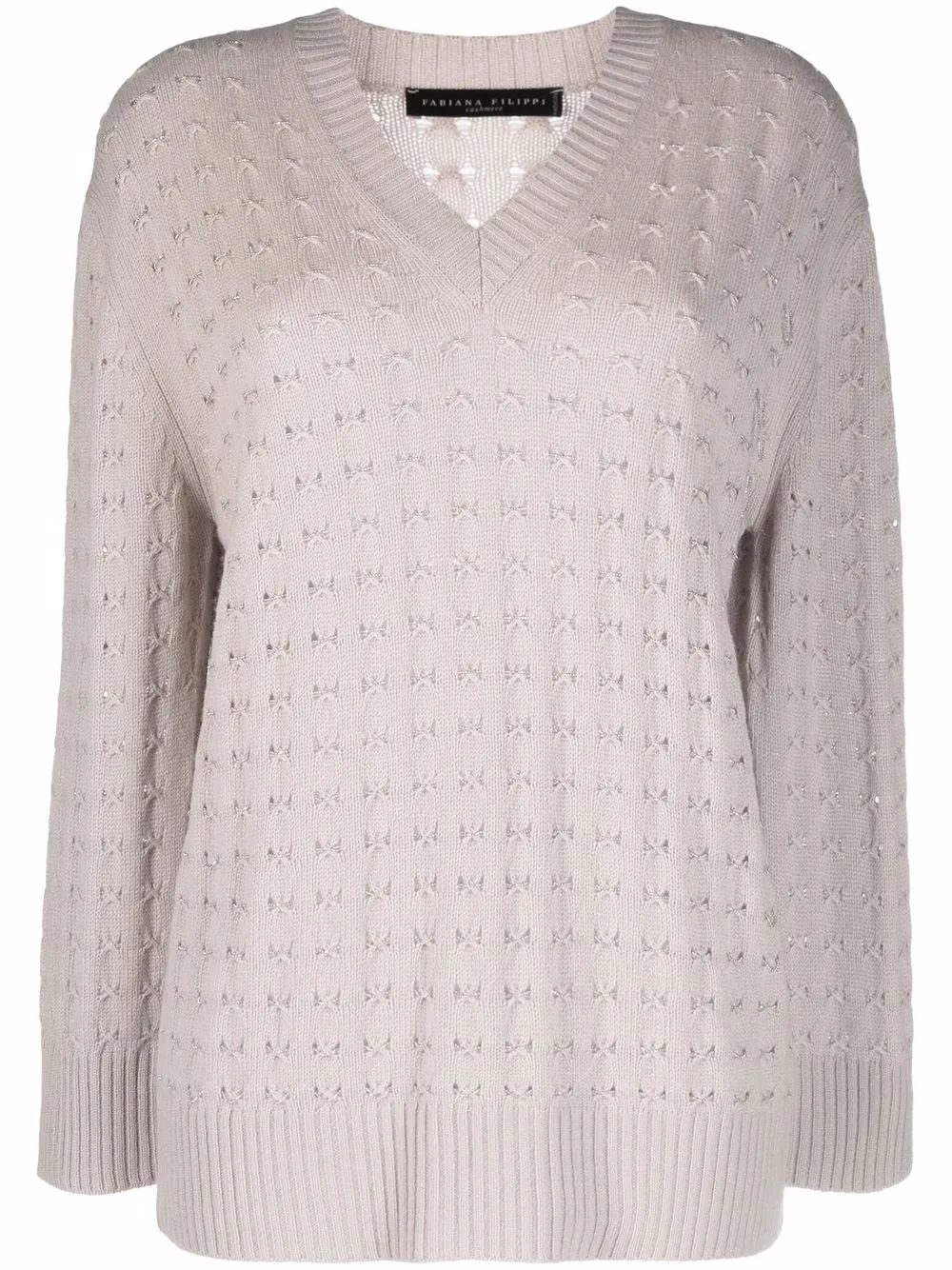 

Fabiana Filippi cashmere V-neck jumper - Neutrals