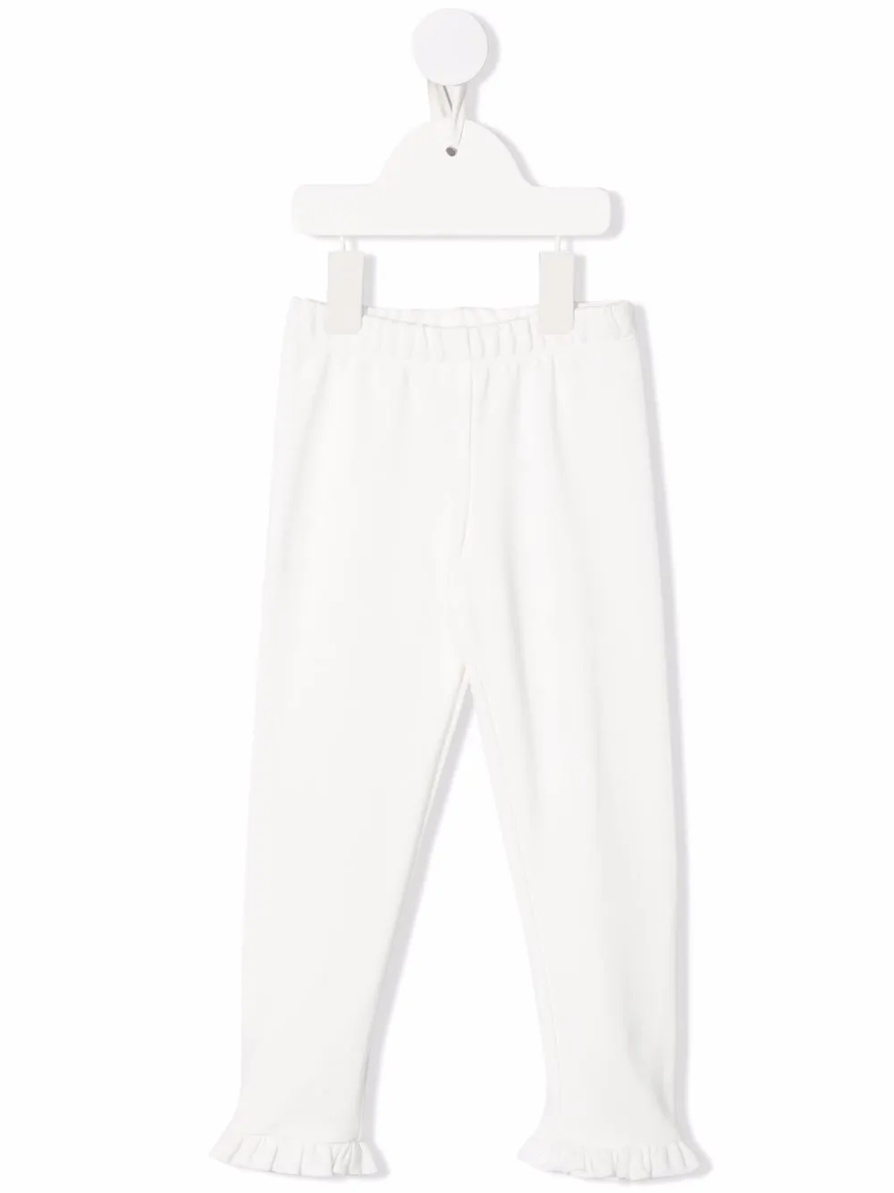 

Lapin House ruffle hem leggings - White