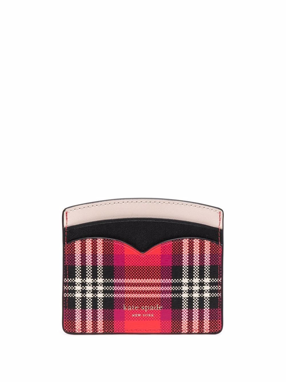 Shop Kate Spade blinx plaid owl cardholder with Express Delivery - FARFETCH