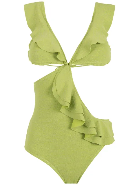 Clube Bossa ruffled cut-out swimsuit