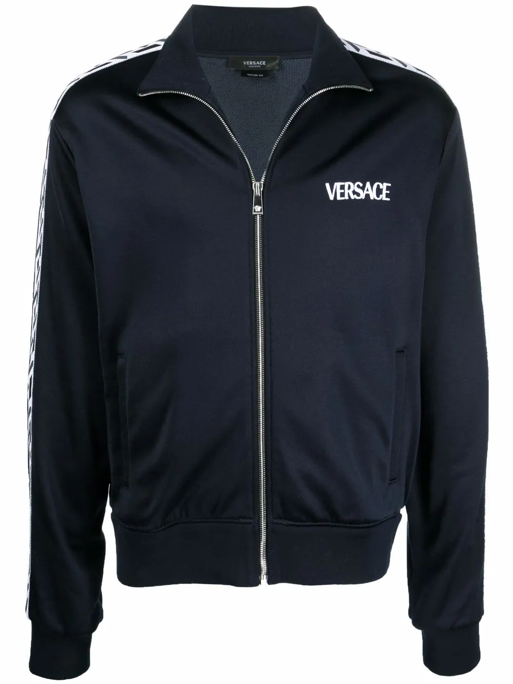 

Versace La Greca logo-embroidered track jacket - Blue