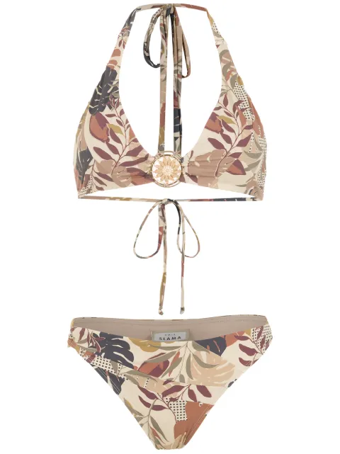 Amir Slama palm leaf print bikini