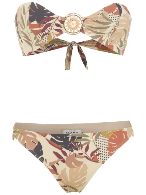 Amir Slama palm leaf print bikini