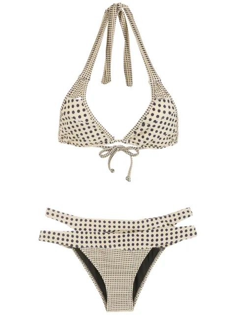 Amir Slama polka-dot print cutout bikini
