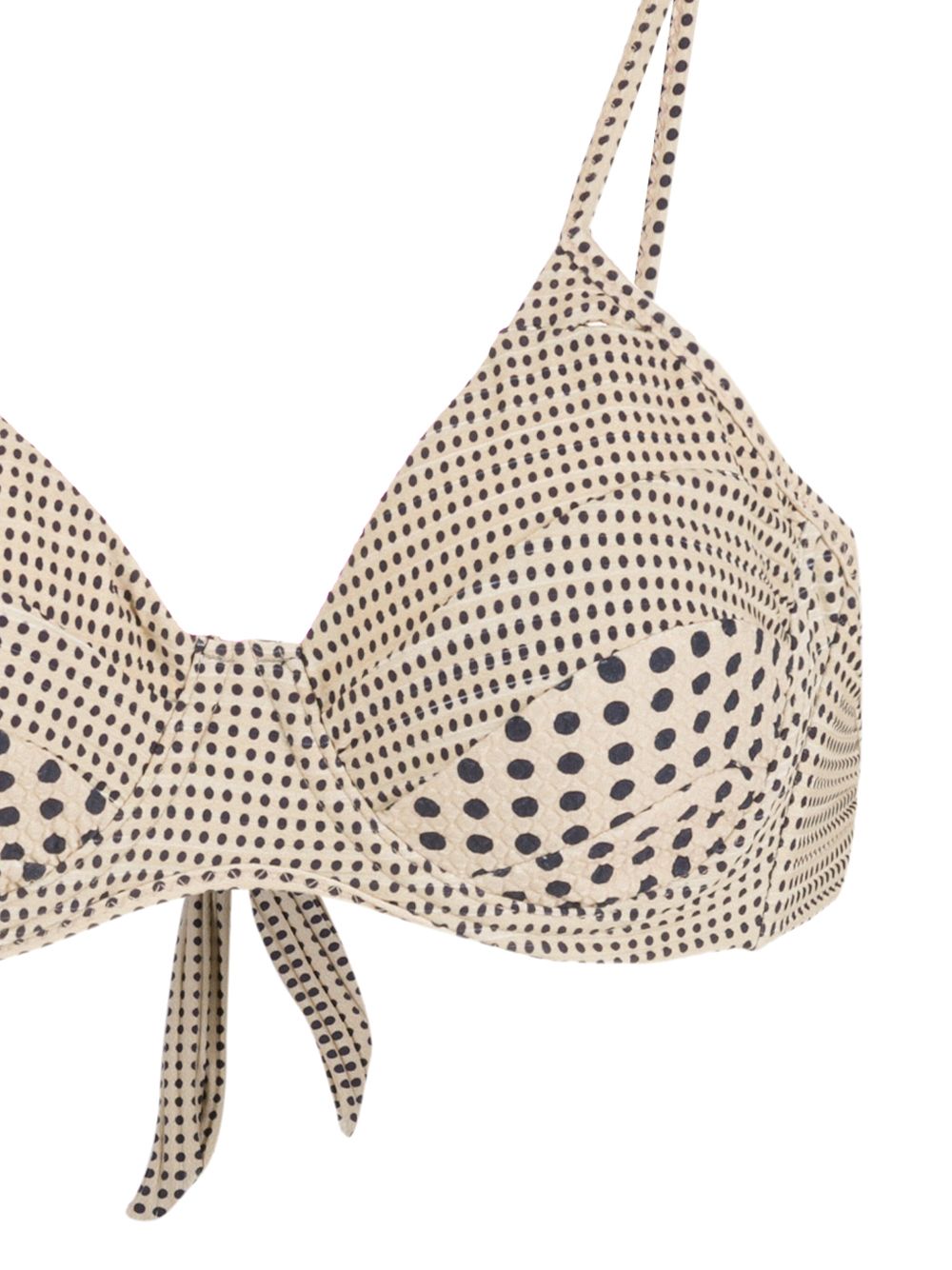 Shop Amir Slama Polka-dot Print High-rise Bikini In Neutrals