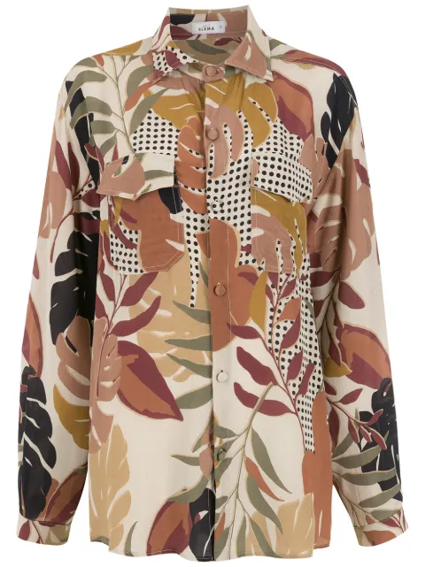 Amir Slama camisa con palmeras estampadas