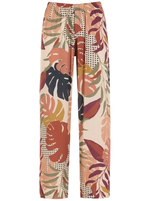 Amir Slama pantalones rectos con palmeras estampadas