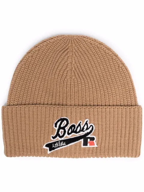BOSS logo-embroidered Beanie Hat - Farfetch