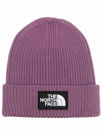 Box logo-patch ribbed beanie | The 