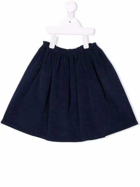 Siola pleated flared midi skirt