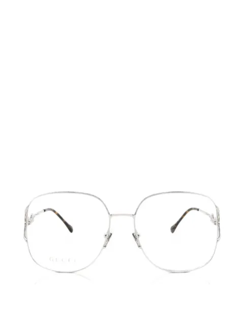 Gucci Eyewear tortoiseshell-effect oversize-frame glasses