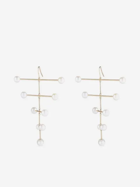 Mateo 14kt yellow gold Blizzard pearl mobile earrings