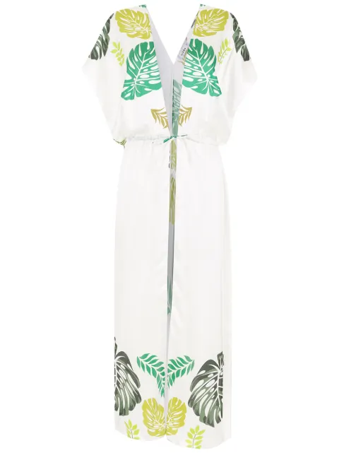 Amir Slama palm leaf-print beach dress