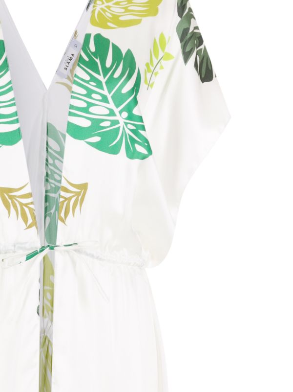 White palm leaf clearance dress