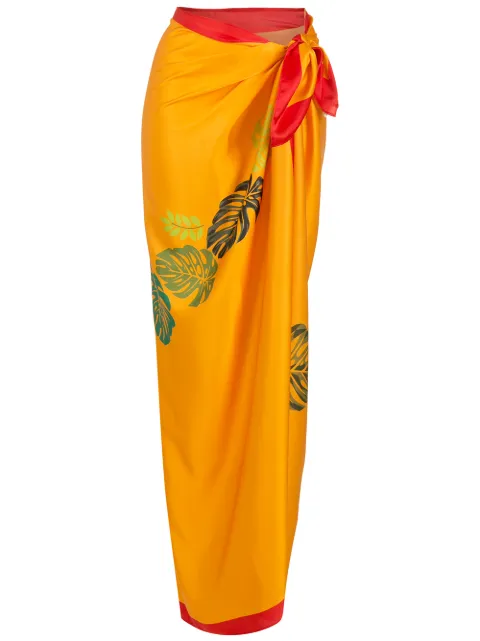 Amir Slama palm leaf print pareo