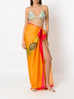 Top Il Pareo a portafoglio Giallo Farfetch Donna Abbigliamento Abbigliamento per la notte Loungewear