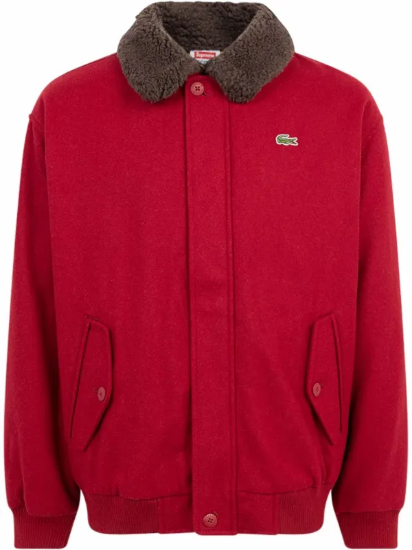 lacoste wool bomber