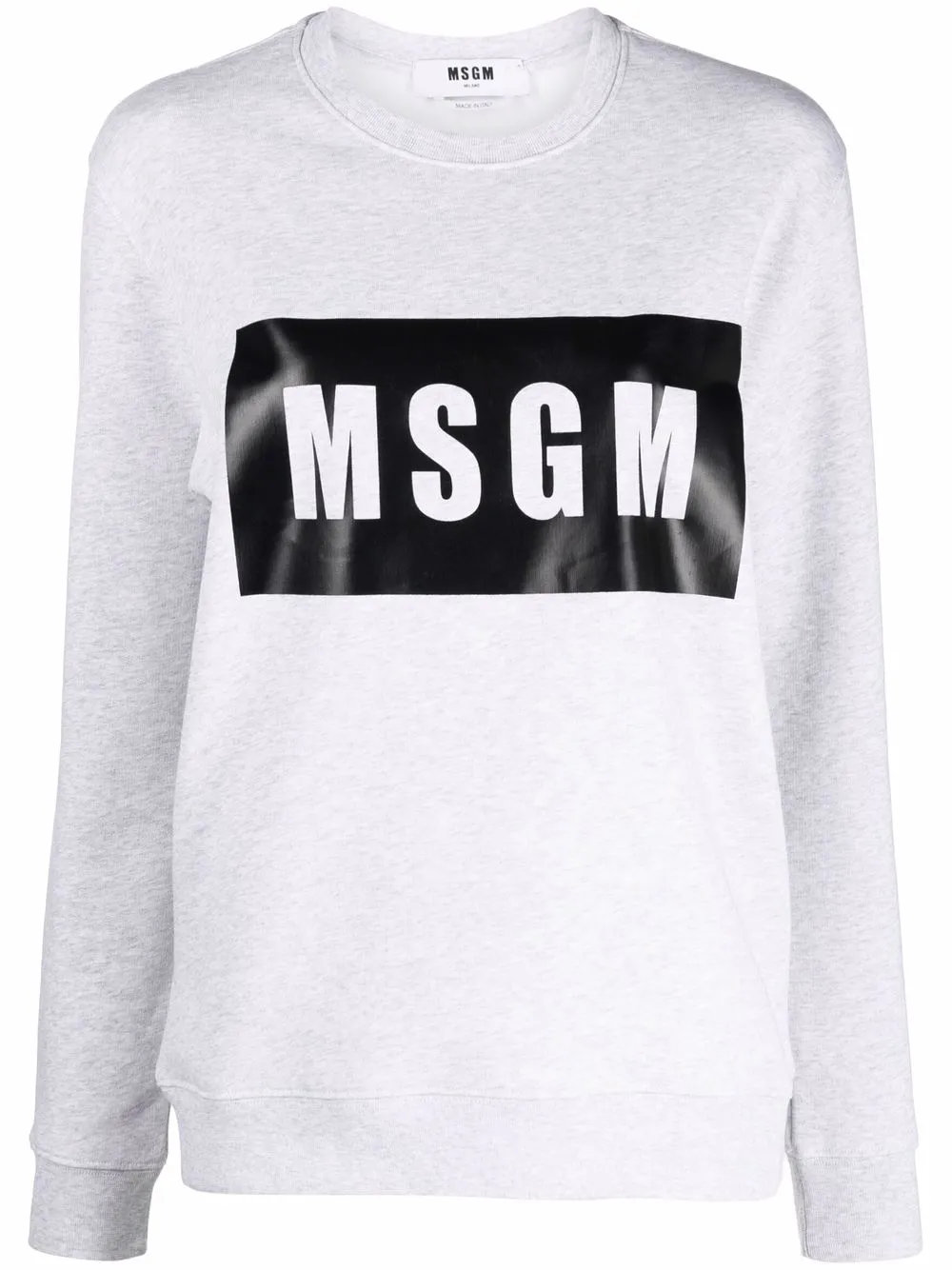 

MSGM sudadera con logo brillante - Gris