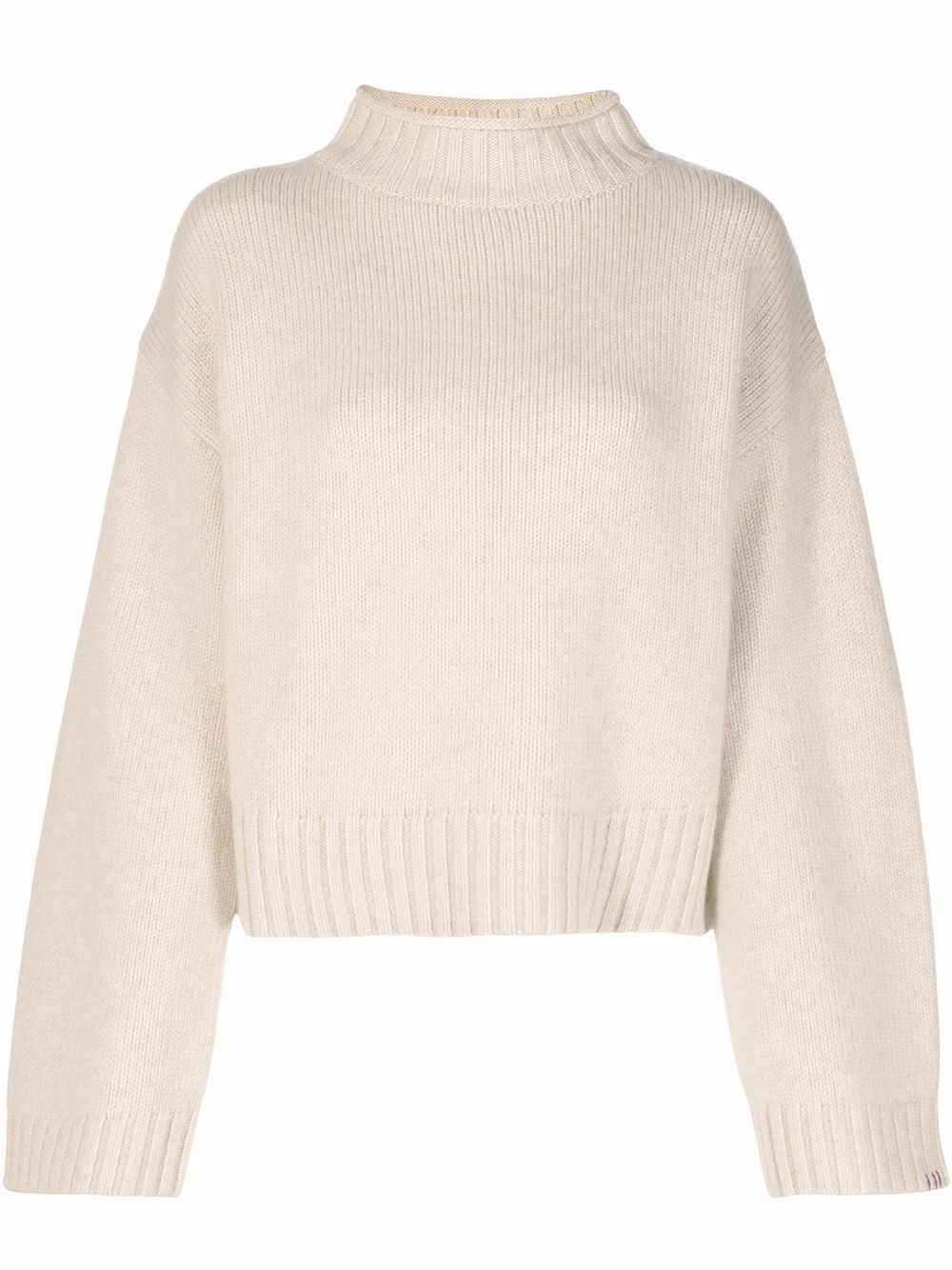 фото Extreme cashmere ribbed-trim funnel-neck jumper