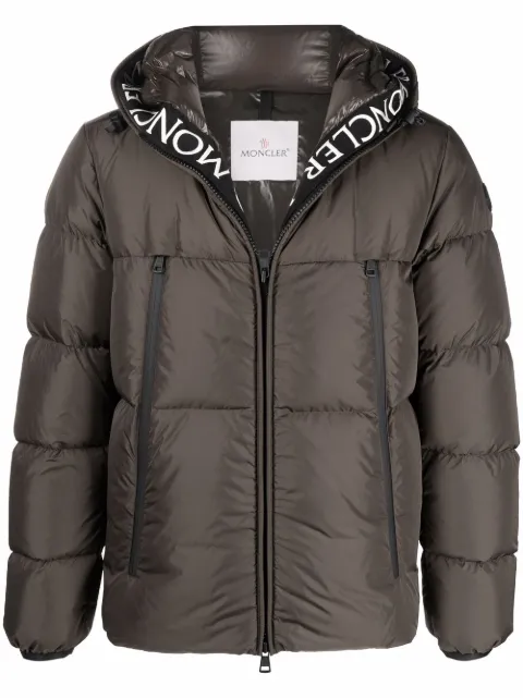 moncler logo边饰填充连帽夹克