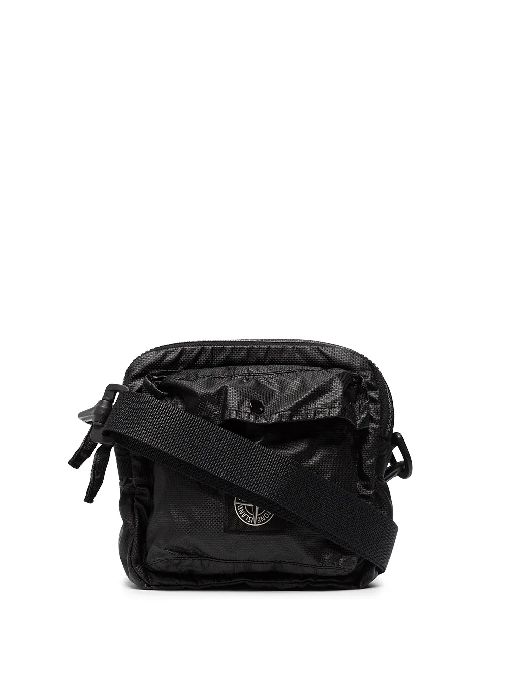 Black Logo Pattern Side Messanger Bag - GBNY