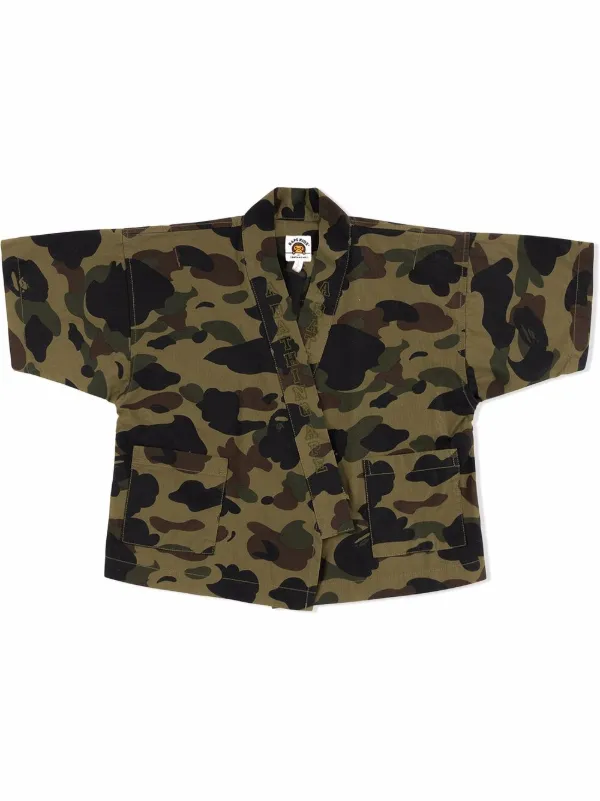 A BATHING APE® 1st Camo short-sleeve Kimono Shirt - Farfetch