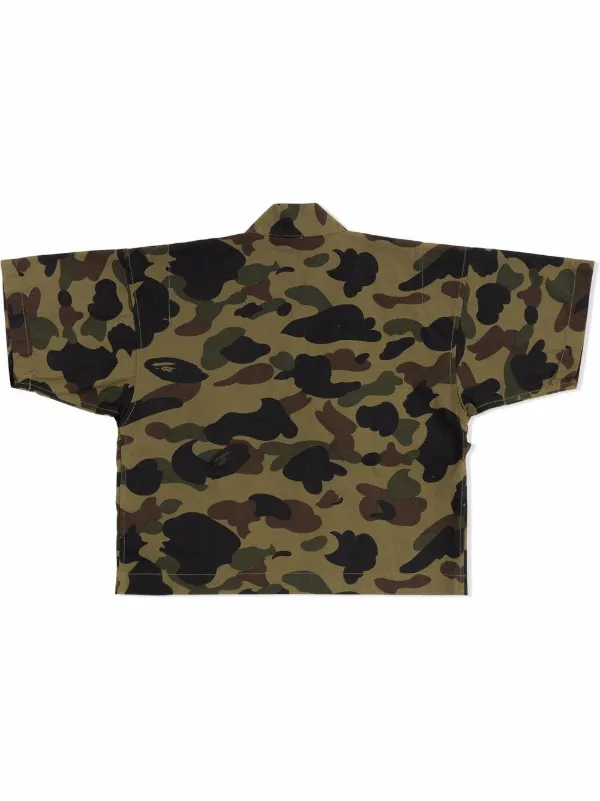 A BATHING APE® 1st Camo short-sleeve Kimono Shirt - Farfetch