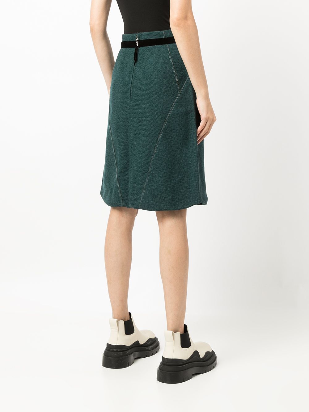 Pre-owned Louis Vuitton  High-waisted A-line Skirt In Green
