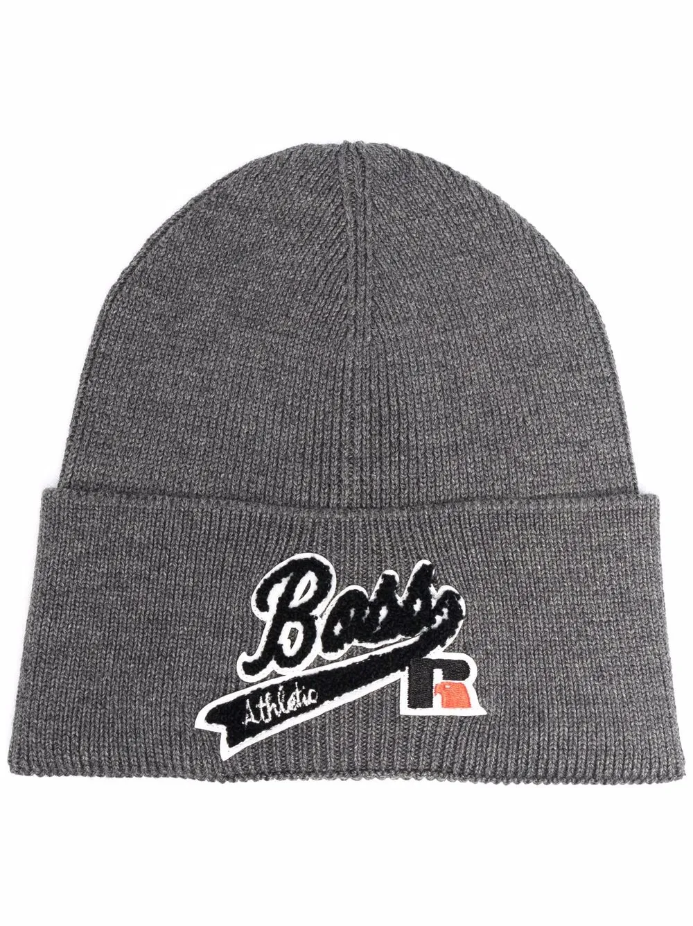 

BOSS gorro con parche del logo - Gris