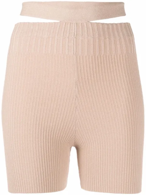 ANDREĀDAMO ribbed knit shorts