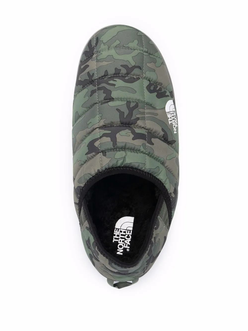 The North Face camouflage-print padded slippers Green