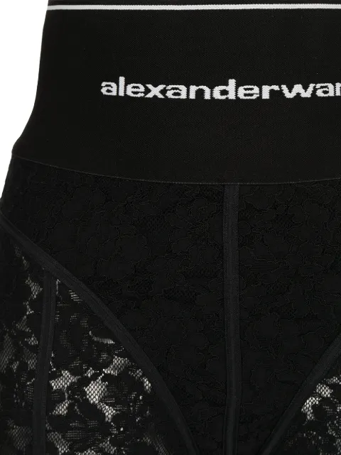 Alexander Wang logo-waistband Lace 